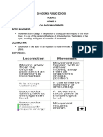 CH - Body Movements Grade 6