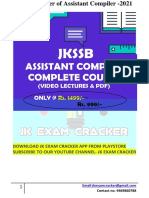 Set-03-Jkssb Assistant Compiler by JK Exam Cracker