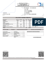 Bulletin Du Premier Semestre: Lycee Thiaroye ANNEE SCOLAIRE: 2021-2022