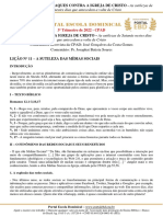 Esboço Da Lição 11 - A Sutileza Das Mídias Sociais - Pr. Josaphat Batista Soares