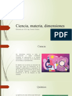 Ciencia, Materia, Dimensiones