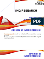 ENC P.B.BSC 2 Unit Nursing Research