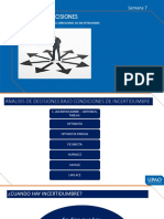 Semana 7T DECISIONES BAJO INCERTIDUMBRE