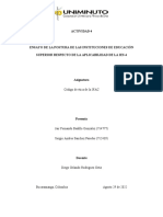 Ensayo Sobre La Postura de Las Instituciones de La Educacion Superior