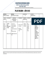 Plan Diario - Año 2022: Colegio Privado Subvencionado Asuncion