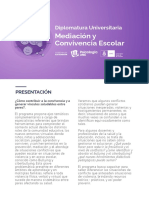 Mediación y Convivencia Escolar: Diplomatura Universitaria