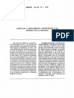 14.2. Quintanilla, P. (1991) Lenguaje y Pensamiento. Aristóteles y El - Modelo de La Melodía - Areté, 3 (1), 23-40