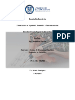 Funciones-Campo de Trabajo Del Ingeniero Biomedico en Hospitales