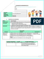 Actividad de Aprendizaje - Lunes 4 de Abril