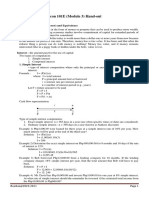 Econ 101E (Module 3) Hand-Out Money-Time Relationship 1st Sem 2020-2021