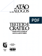 Platão - Teeteto Crátilo-Editora Da UFPA (1988)