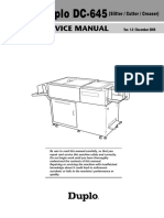 DC-645 Creaser, Cutter, Slitter Service Manual