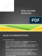 Chapter 5 - Final Income Taxation