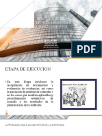 Ejecución de Auditoría Financiera Gubernamental