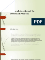 Aims and Objectives of The Creation of Pakistan