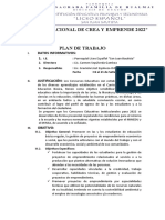 Plan de Trabajo Crea y Emprende 2022