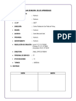 Plan de Mejora de Los Aprendizajes 2022