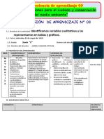 SESIÓN 3 Identificamos Variables Cualitativas y Las Representamos en Tablas y Gráficos.