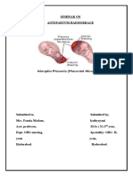 SEMINAR ON Antepartum Haemorrage