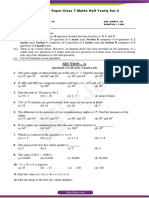 CBSE Sample Paper Class 7 Maths Half Yearly Set 2