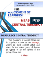 Educ 316 Measuresofcentraltendencyfinal