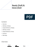 Agile - Definition of Ready (DoR) & Definition of Done (DoD)