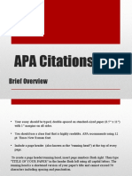 APA Citations: Brief Overview