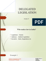 Delegated Legislation