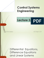 LECTURE Differential Equations, Difference Equations and Linear Systems