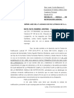 Devuelvo Cedula de Notificacion Judicial