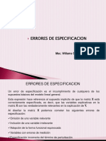 Errores de Especificación