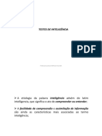 Constructos Testes de Inteligencia, Personalidade, Memória e Atenção