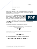 Lecture 4 - Particle Under A Net Force