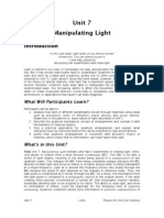 Unit 7 Manipulating Light: What Will Participants Learn?