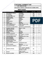 75TH NGF Exhibitors List of Mens Wear 08.07.22