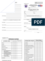 Deped Form 138 e Report Card Grades 4 To 6 Blank