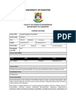 CHE232 - Course Outline 2022