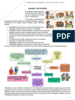 1° Año II FEC-VALORES Y ANTIVALORES - Tema 3-4