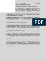 El Cómo La Pobreza Afecta La Calidad de Vida de Las Personas