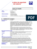 Hoja de Datos de Seguridad Del Material: Identificación Del Producto y La Compañía 1