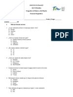 Examen Diagnóstico - Geografía