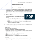 Especificaciones Técnicas - Portico de Ingreso