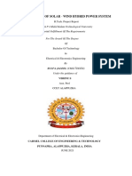 Integration of Solar Wind Hybrid Power System