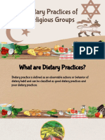 Dietary Practices of Religious Groups