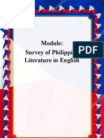 (NEW) Module in Survey of Philippine Literature in Englsh