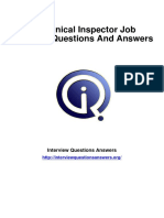 Mechanical Inspector Interview Questions Answers Guide