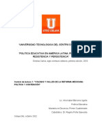 Control de Lectura 1 Colinas y Valles de La Reforma Mexicana Política y Contención