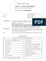 Building & Land Use Permit: All Local Authorities