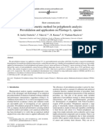 Spectrophotometric Method For Polyphenols Analysis Pre Validation and Application On Plantago L Species