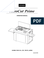 AeroCut Prime OPERATION MANUAL (XX-XXX) (E)